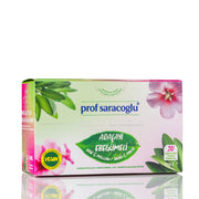 Sage, mallow leaves mixed herbal teabags